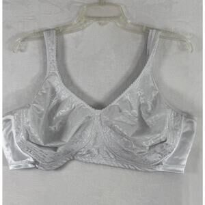 Playtex 18 Hour Bra 46D Ultimate Lift Support White 4745 Wireless